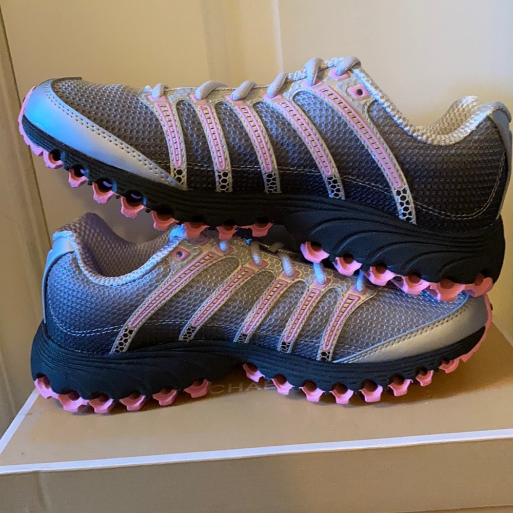 K-Swiss Run Tubes 100, WMNs sz 9, pink and grey